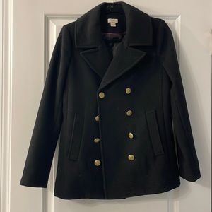 Woman’s j crew wool pea coat LIKE NEW